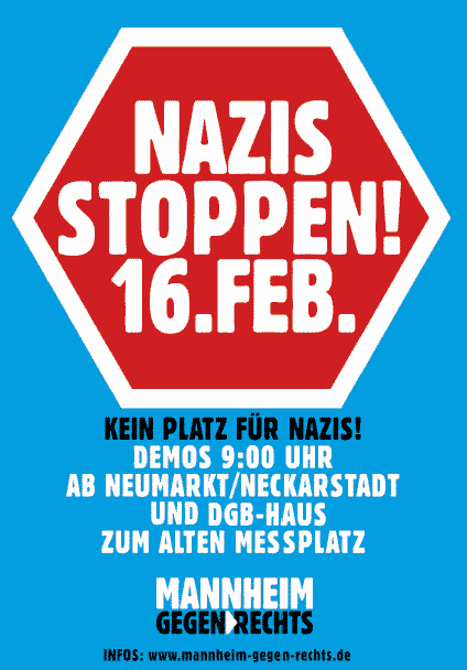 Nazi-Aufmarsch am Alten Messplatz Mannheim verhindern