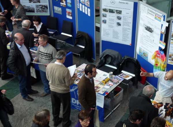 Stand des Friedensplenums Mannheim beim Neujahrsempfang der Stadt Mannheim am 6.1.2013 im Rosengarten