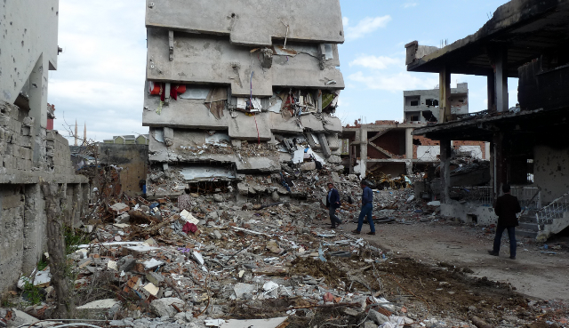 Kriegszerstörte Häuser