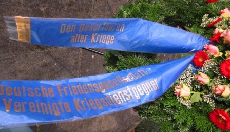 DFG-VK gedenkt der Deserteure aller Kriege