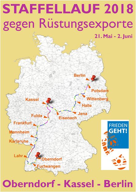 Karte Staffellaufstationen