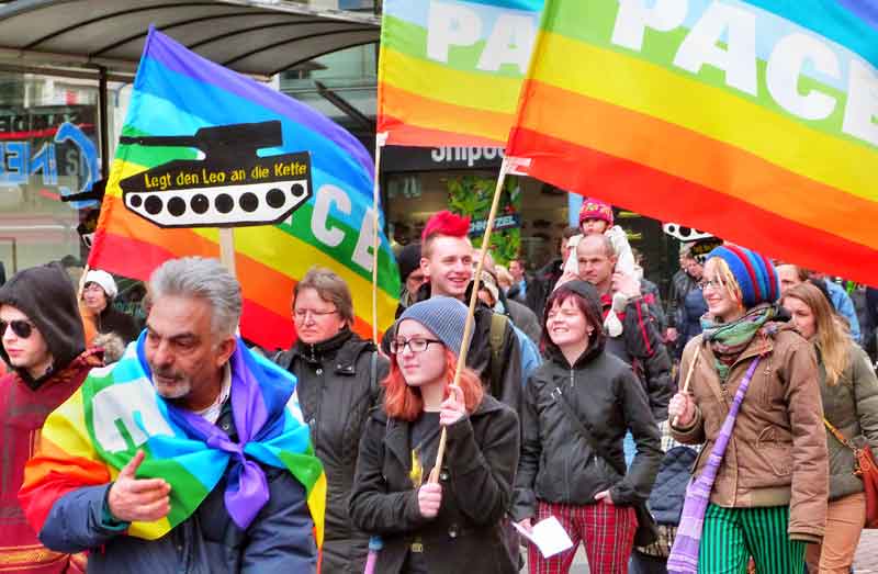 Ostermarsch Mannheim 2013 für Frieden schaffen ohne Waffen